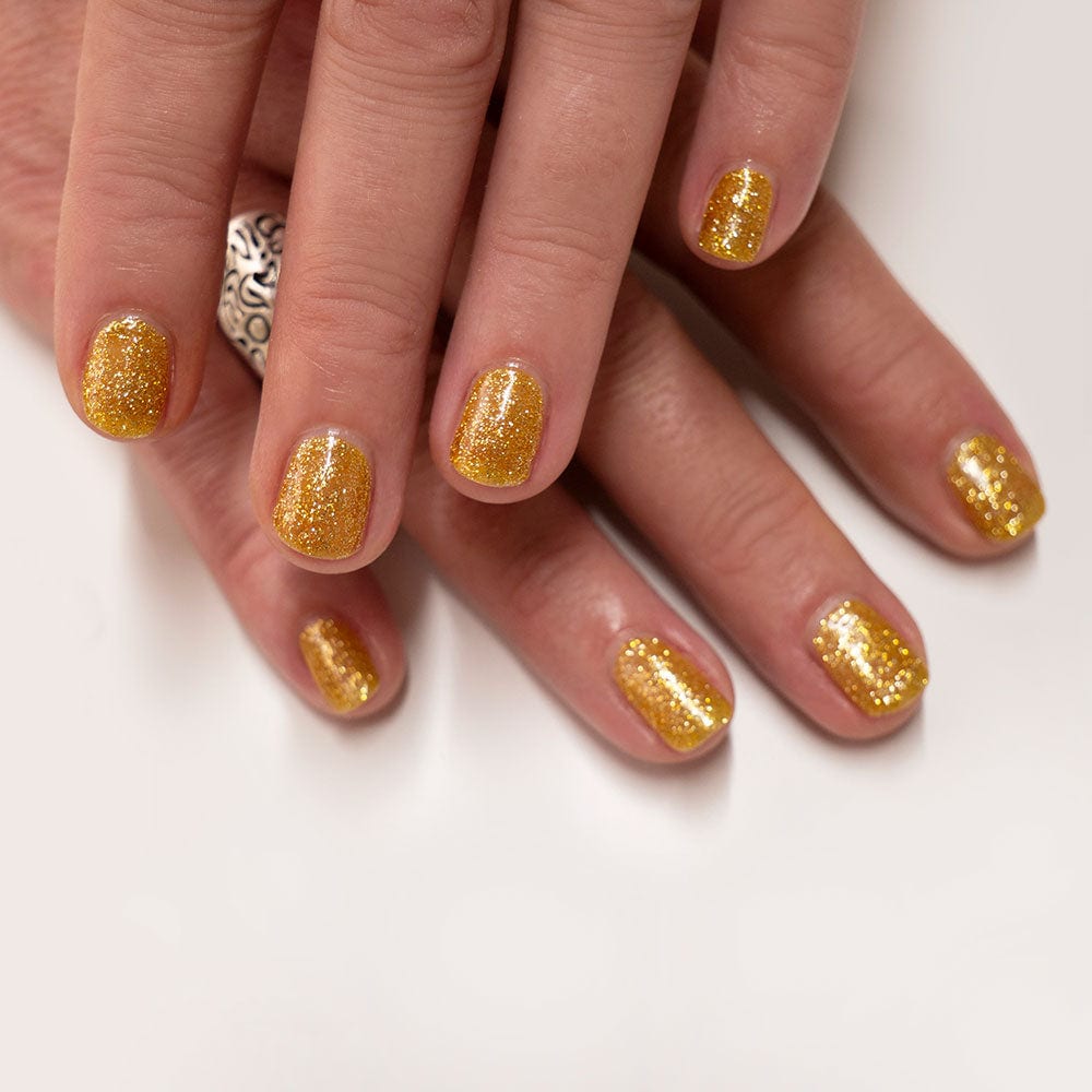 Gelous Good As Gold gel nail polish - photographed in America on model