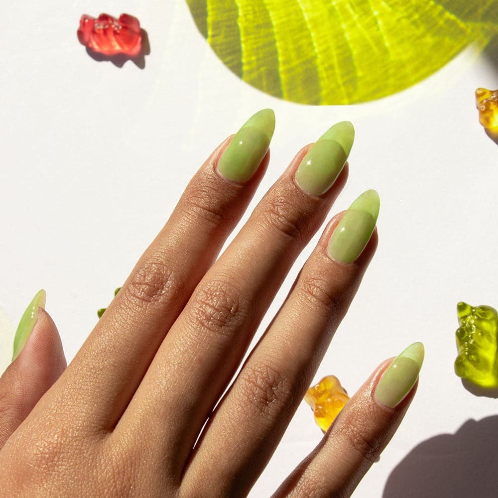 Gelous Lime Jelly gel nail polish - photographed in New Zealand on model