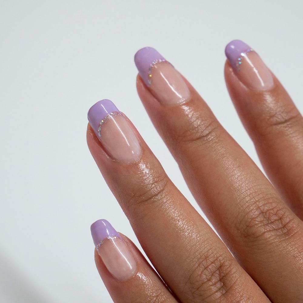 Gelous Purplexed gel nail polish - photographed in Europe on model