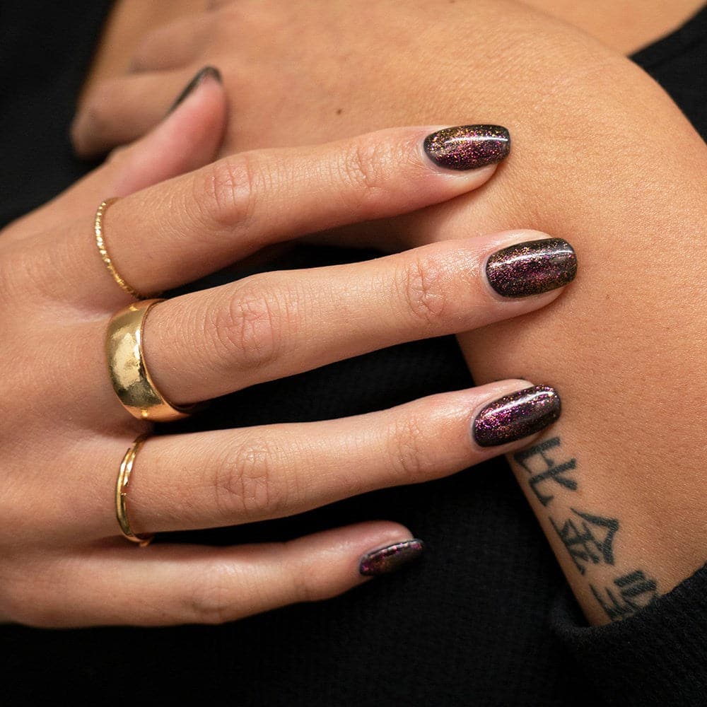 Gelous Galaxy Hypnotic gel nail polish swatch - photographed in Europe
