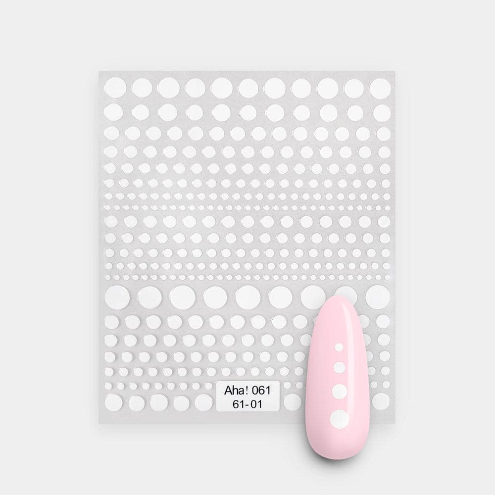 Gelous White Dots Nail Art Stickers product photo - photographed in Europe