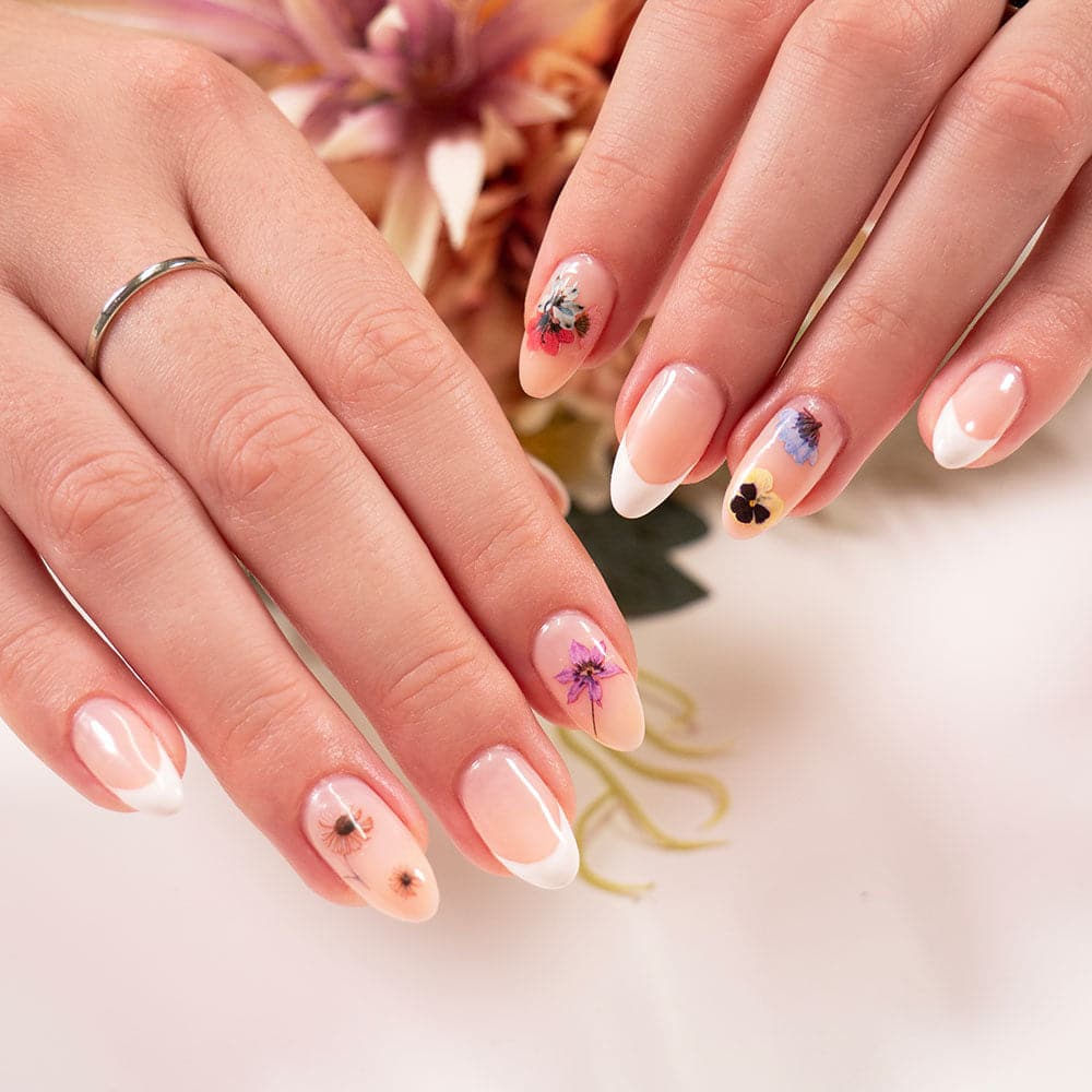 Gelous Bouquet Nail Art Stickers - photographed in United States on model