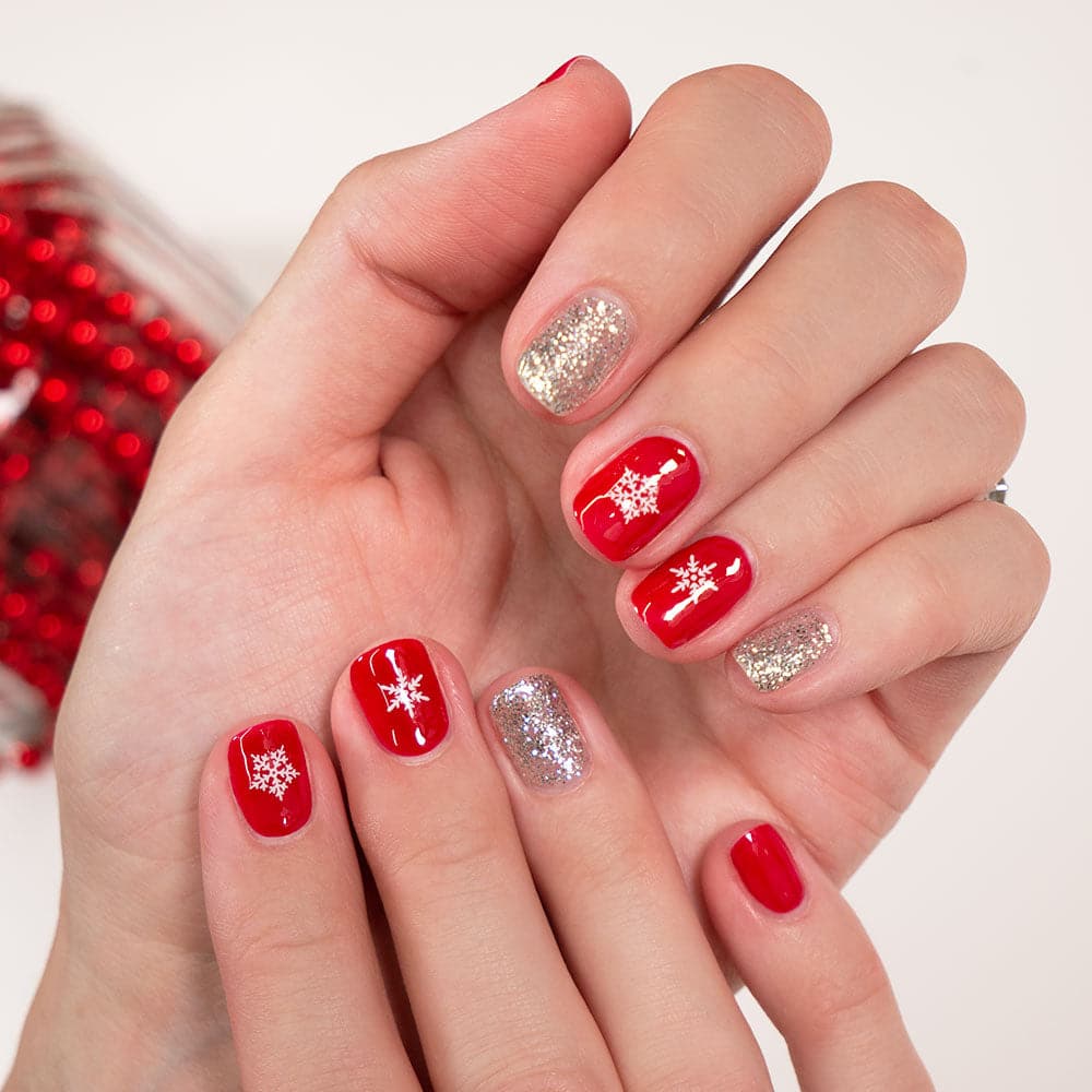 Gelous Sleigh Bells Ring Nail Art Stickers gel nail polish - photographed in New Zealand on model