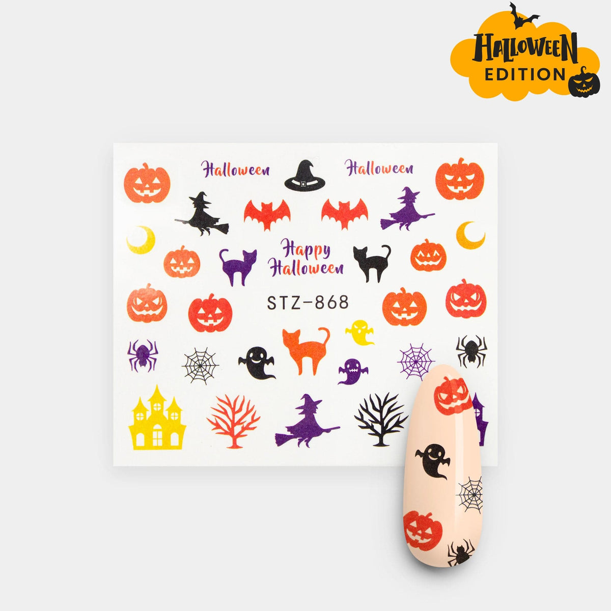 Gelous All Hallows Eve Halloween Water Nail Transfers product photo - photographed in New Zealand