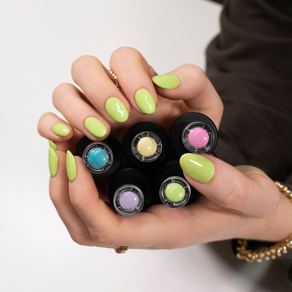 Gelous Lolly Scramble Gel Nail Polish Pack - photographed in United States on model